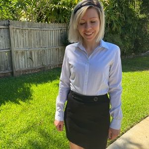 Brooks Brothers White button down with dots